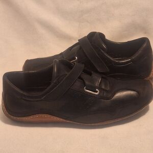 Cole Haan Air Ryder Black Leather Loafers With Strap Closure